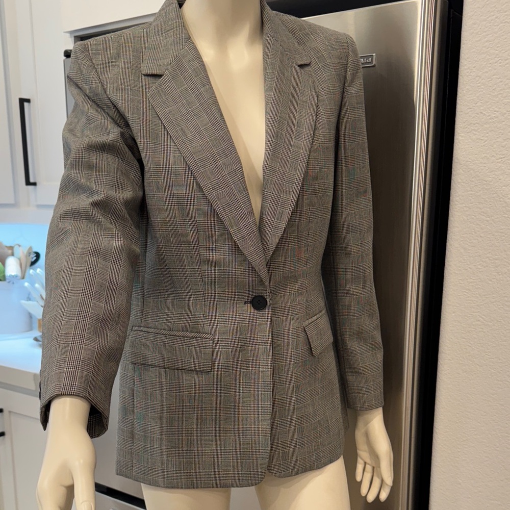 Pendleton Classic Gray Checkered Blazer Women’s S… - image 1